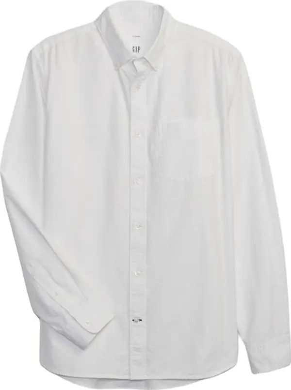 GAP GAP V-LS STANDARD OXFORD Мъжка риза, бяло, размер