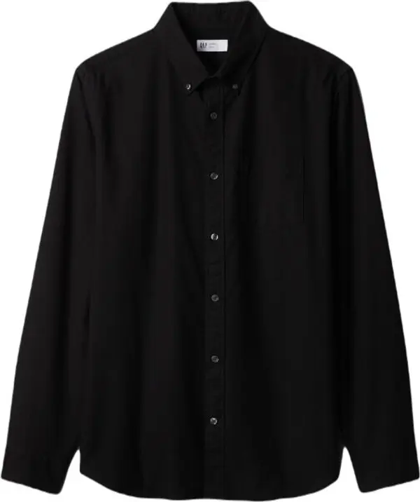 GAP GAP V-LS STANDARD OXFORD Мъжка риза, черно, размер