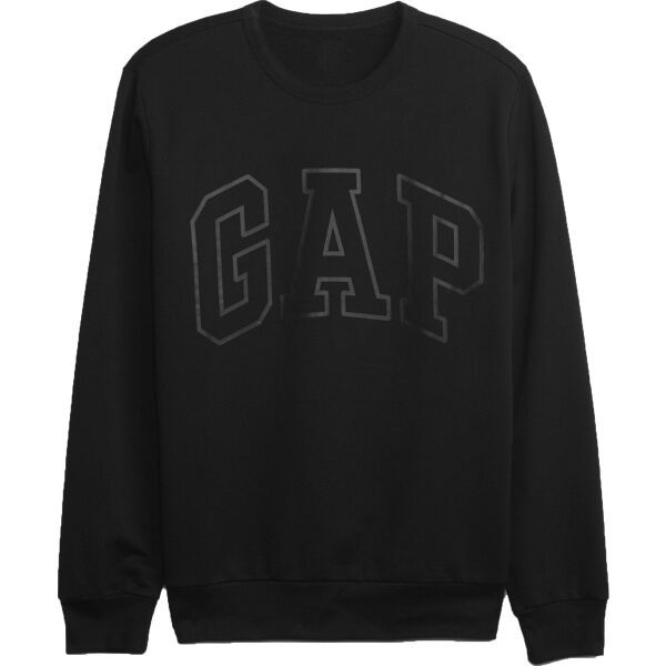 GAP GAP V-LW DB FLEECE Мъжки суитшърт, черно, размер