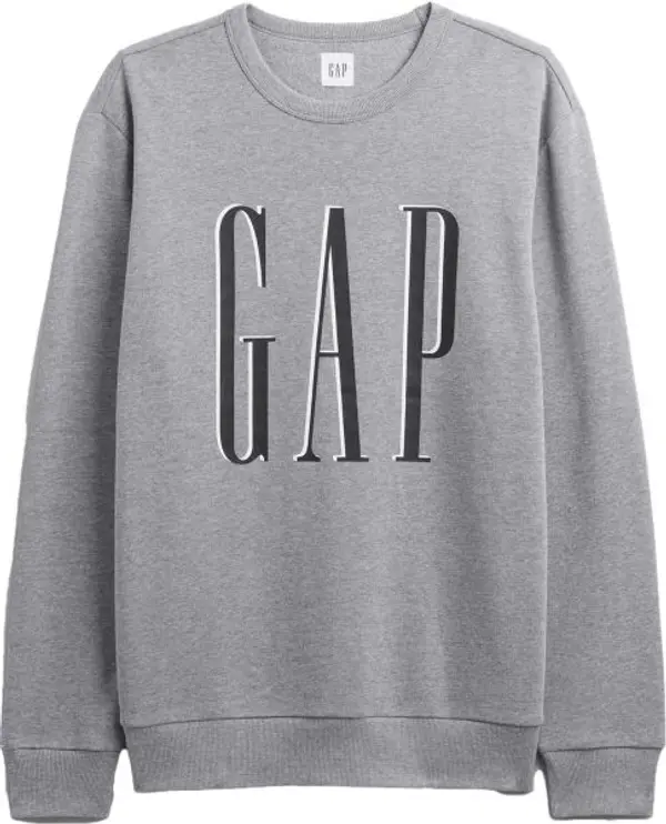 GAP GAP V-LW DB FLEECE Мъжки суитшърт, сиво, размер