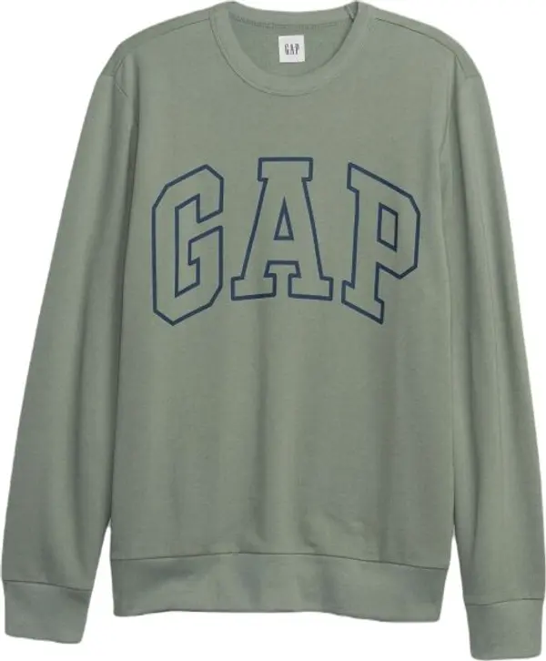 GAP GAP V-LW DB FLEECE Мъжки суитшърт, зелено, размер