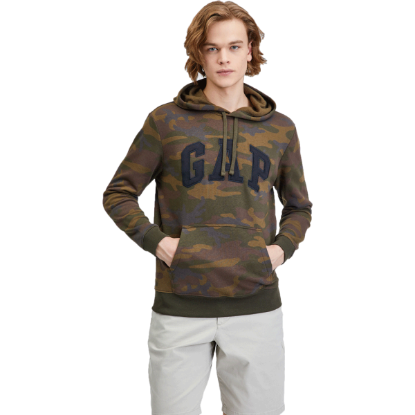 GAP GAP V-PRINTED HERITAGE LOGO PO Мъжки суитшърт, khaki, размер
