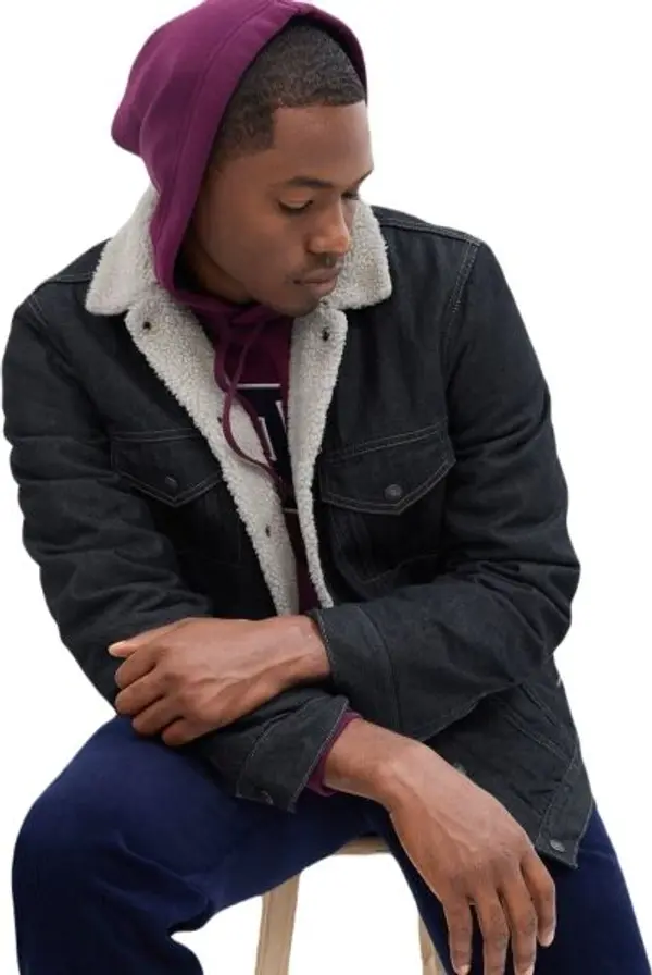 GAP GAP V-SHERPA DENIM Мъжко яке, тъмносин, размер