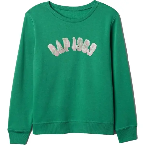 GAP GAP V-SP25 LOGO Дамски суитшърт, зелено, размер