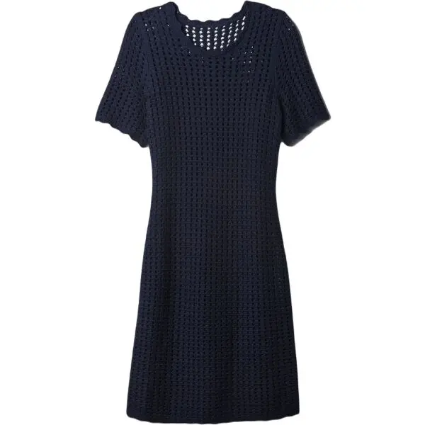 GAP GAP V-SS CROCHET Дамска рокля, тъмносин, размер