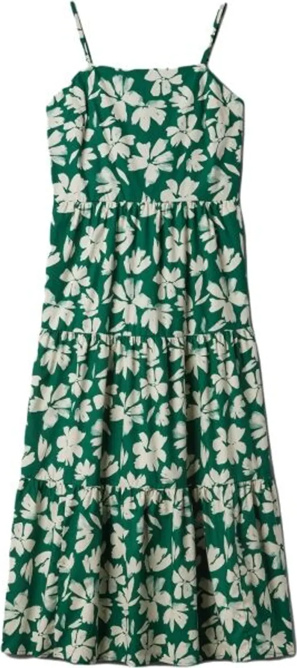 GAP GAP V-TIERED Дамска рокля, зелено, размер