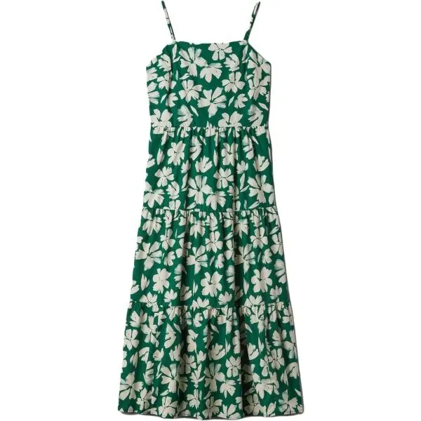 GAP GAP V-TIERED Дамска рокля, зелено, размер