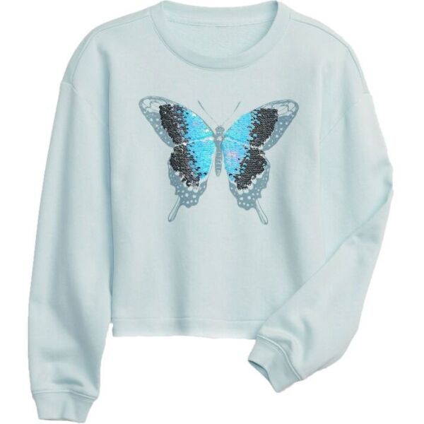 GAP GAP V-XLS FT FLIPPY CREW Горнище за момичета, светлосиньо, размер