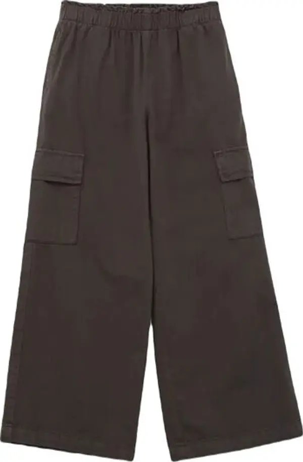 GAP GAP WOV WIDE LEG Детски панталони, черно, размер