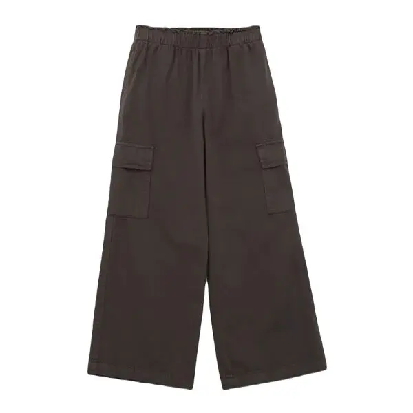 GAP GAP WOV WIDE LEG Детски панталони, черно, размер