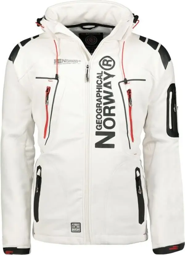 GEOGRAPHICAL NORWAY GEOGRAPHICAL NORWAY TECHNO HOODIE Мъжко софтшел яке, бяло, размер