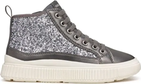 Geox Geox J LAQUINNY D Момичешки кецове, сребърно, размер