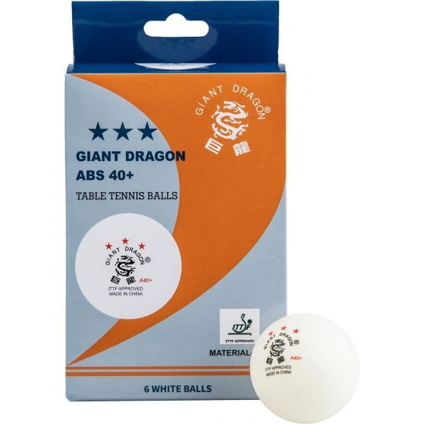 Giant Dragon Giant Dragon WHT PI PO Топчета за тенис на маса, бяло, размер