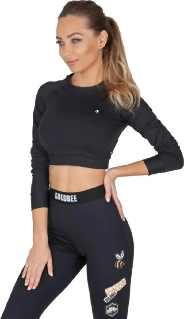 GOLDBEE GOLDBEE CROP-TOP BECLASSIC Дамски crop топ, черно, размер