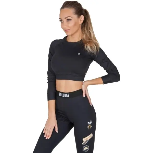 GOLDBEE GOLDBEE CROP-TOP BECLASSIC Дамски crop топ, черно, размер