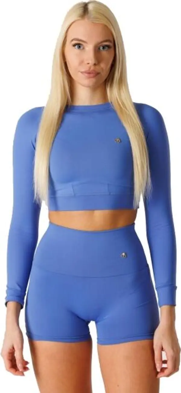 GOLDBEE GOLDBEE CROP-TOP BECLASSIC Дамски crop топ, синьо, размер