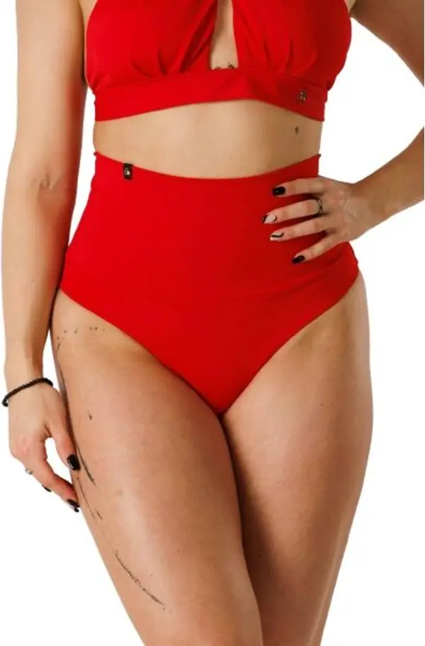 GOLDBEE GOLDBEE SHAPEWEAR SWIMWEAR BOTTOMS Дамски бански с пристягане, червено, размер