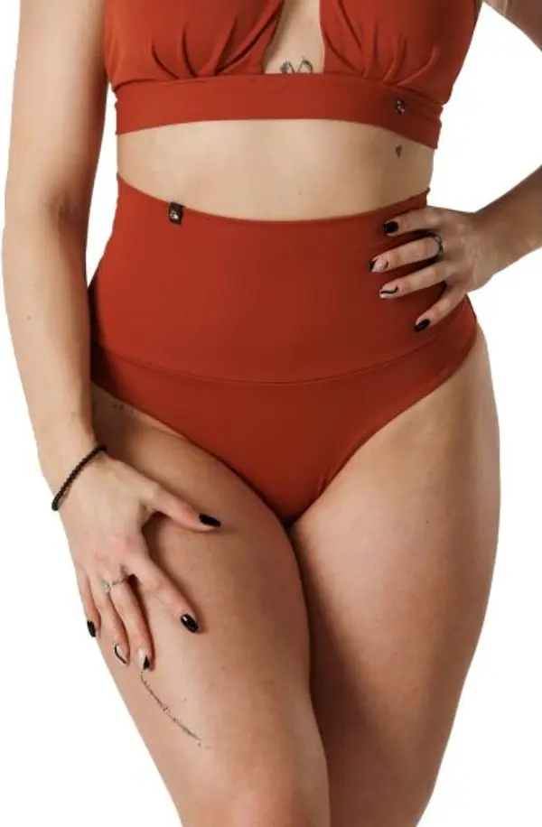 GOLDBEE GOLDBEE SHAPEWEAR SWIMWEAR BOTTOMS Дамски бански с пристягане, оранжево, размер