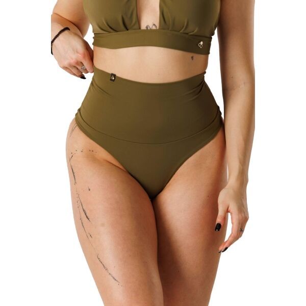 GOLDBEE GOLDBEE SHAPEWEAR SWIMWEAR BOTTOMS Дамски бански с пристягане, тъмнозелено, размер