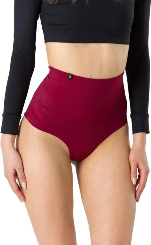 GOLDBEE GOLDBEE SHAPEWEAR SWIMWEAR BOTTOMS Дамски бански с пристягане, винен, размер
