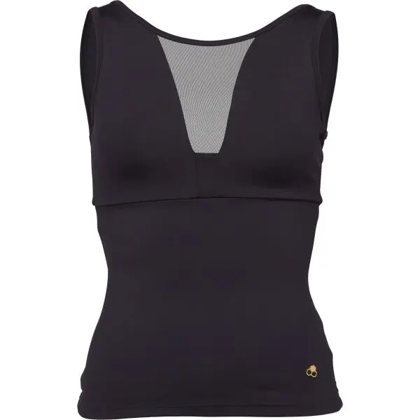 GOLDBEE GOLDBEE SHAPING LONG TOP MESH Дамски топ, черно, размер