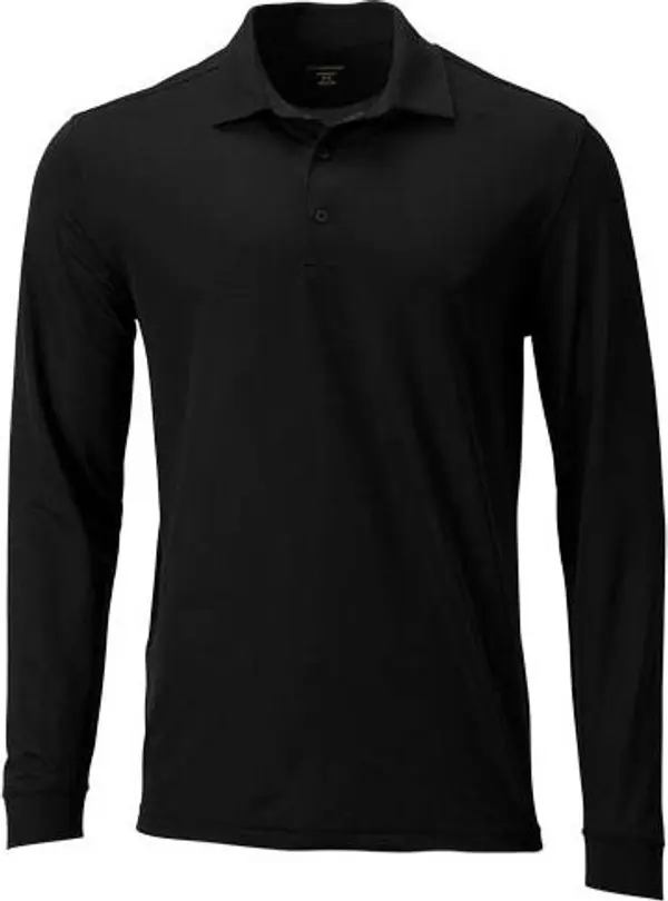 GREGNORMAN GREGNORMAN MEN INTERLOCK LONGSLEEVE POLO Мъжка тениска с якичка, черно, размер