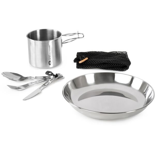 GSI GSI GLACIER STAINLESS 1 PERSON SET Съдове за къмпинг, сребърно, размер os