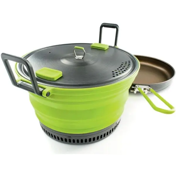 GSI Outdoors GSI Outdoors ESCAPE SET WITH FRY PAN Съдове за къмпинг, зелено, размер
