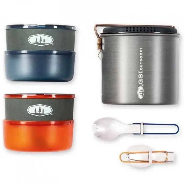 GSI Outdoors GSI Outdoors HALULITE DUALIST Комплект съдове, сребърно, размер