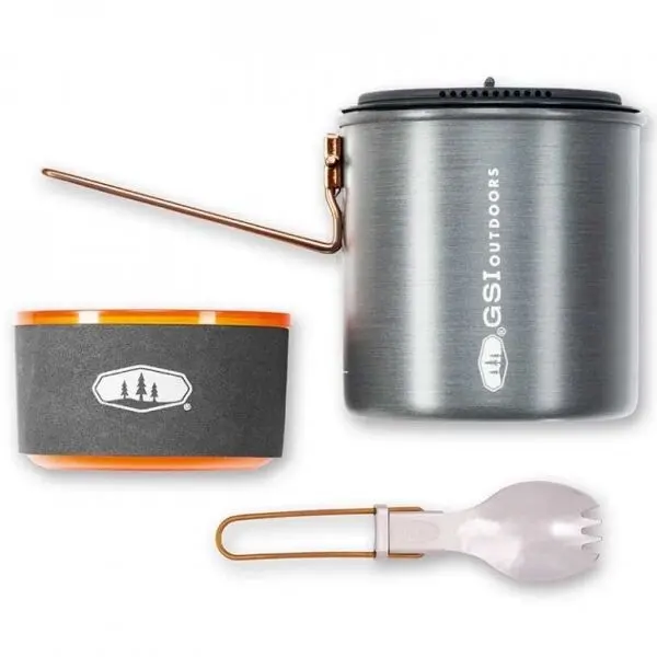 GSI Outdoors GSI Outdoors HALULITE SOLOIST Комплект съдове, сребърно, размер