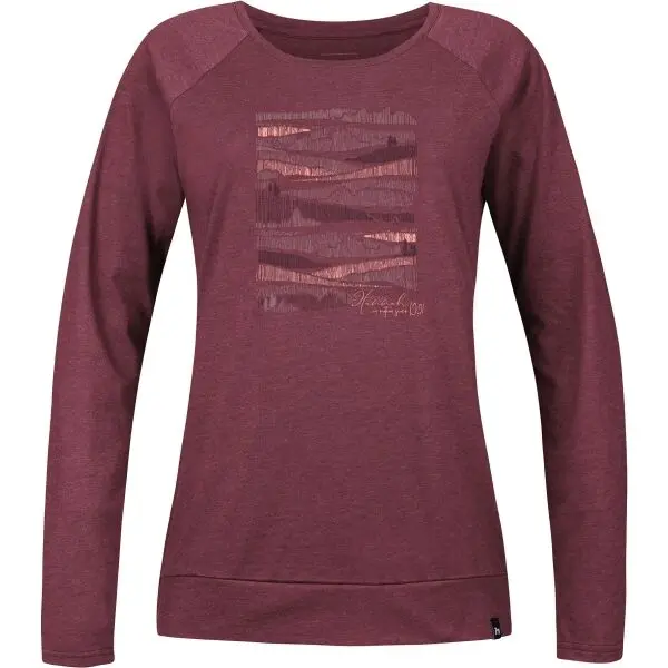 Hannah Hannah ADRY Дамска тениска с дълъг ръкав, винен, размер