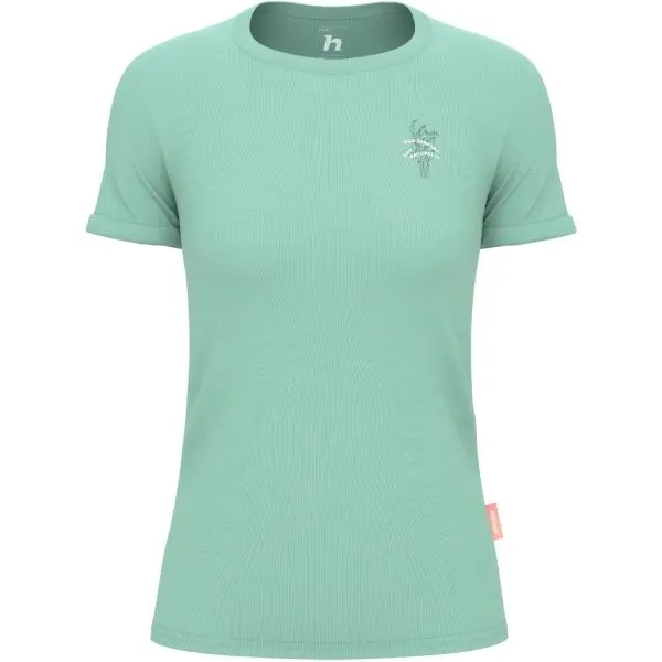 Hannah Hannah SELIA II Дамска памучна тениска, тюркоазено, размер