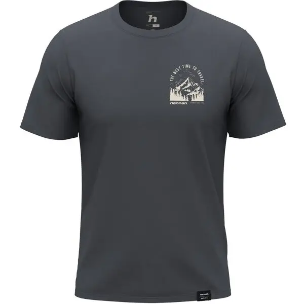 Hannah Hannah STITCH Мъжка памучна тениска, тъмносиво, размер