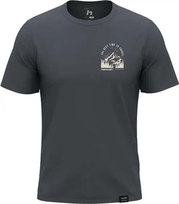 Hannah Hannah STITCH Мъжка памучна тениска, тъмносиво, размер