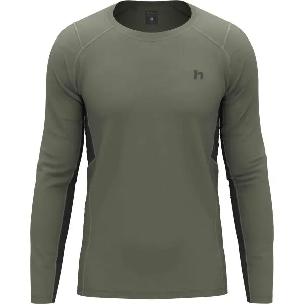 Hannah Hannah TARAN L/S Мъжка функционална тениска, тъмнозелено, размер
