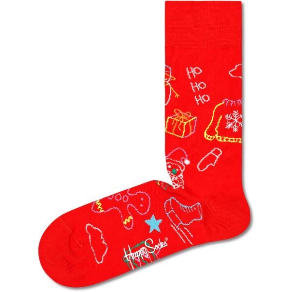 HAPPY SOCKS HAPPY SOCKS HO HO HO Чорапи, червено, размер 41-46