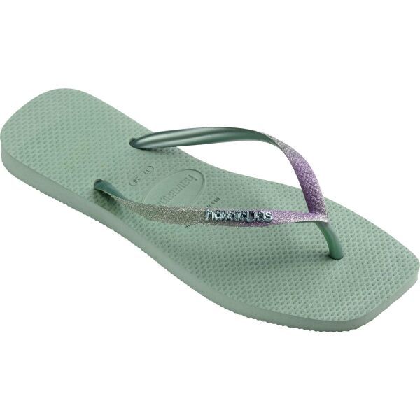 HAVAIANAS HAVAIANAS SQUARE GLITTER Дамски джапанки, светло-зелено, размер 39/40