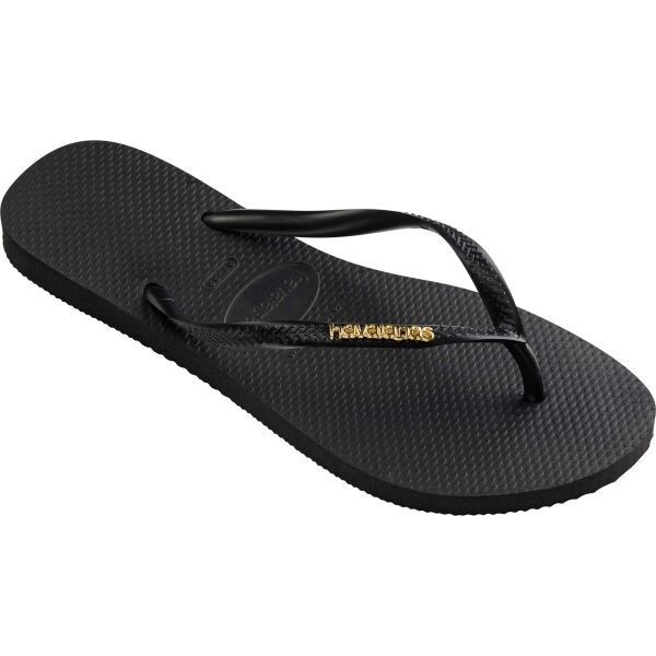 HAVAIANAS HAVAIANAS SLIM LOGO METALLIC Дамски джапанки, черно, размер 43/44