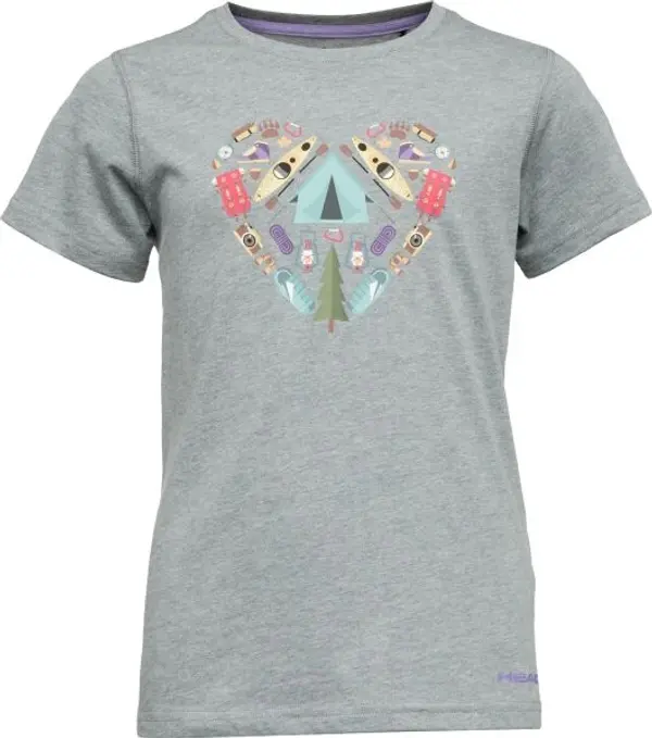Head Head HARDY Тениска за момичета, сиво, размер 128-134