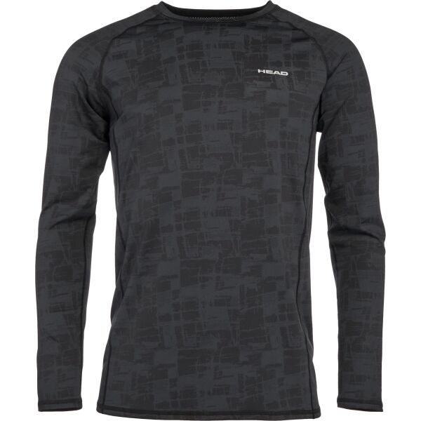 Head Head RHODES Мъжка тениска с дълъг ръкав, черно, размер XXL