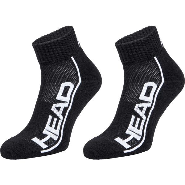 Head Head PERFORMANCE QUARTER 2P UNISEX Спортни чорапи, черно, размер