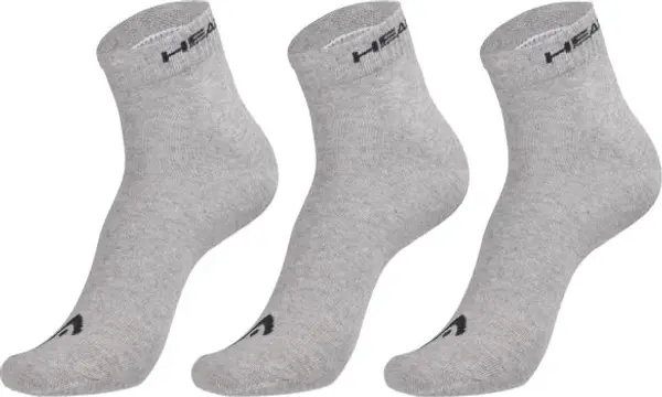 Head Head QUARTER 3P UNISEX Унисекс чорапи, сиво, размер 35-38