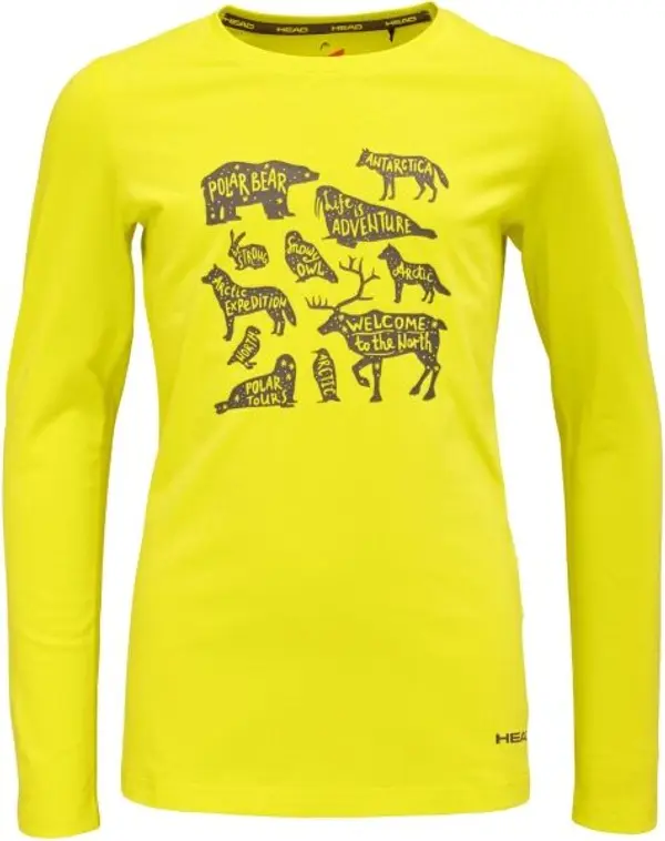 Head Head SILVANA Детска блуза с дълъг ръкав, жълто, размер 152-158
