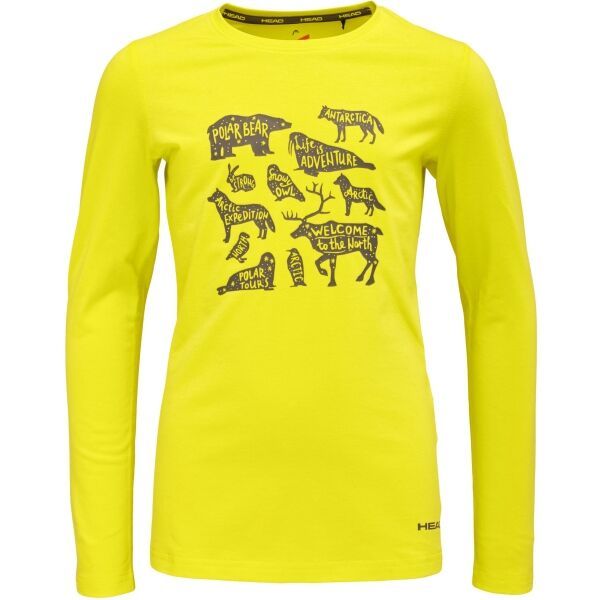 Head Head SILVANA Детска блуза с дълъг ръкав, жълто, размер
