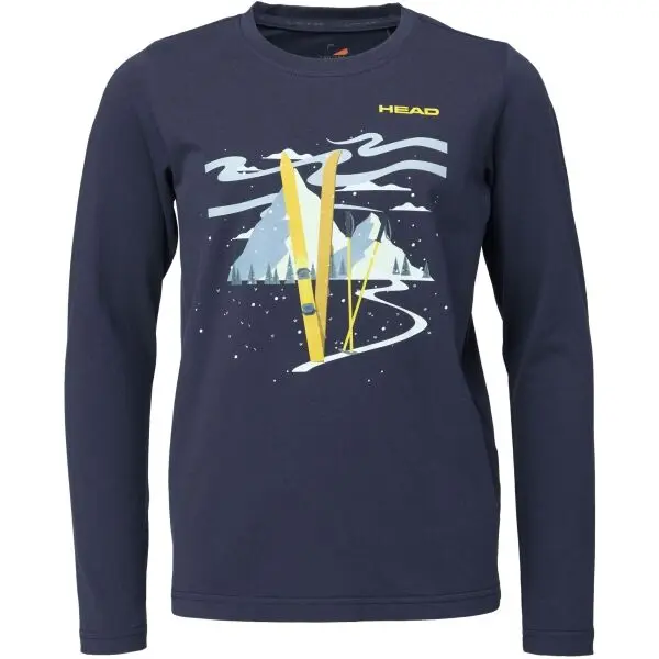 Head Head SION Детска блуза с дълъг ръкав, тъмносин, размер 140-146