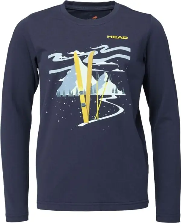 Head Head SION Детска блуза с дълъг ръкав, тъмносин, размер 164-170