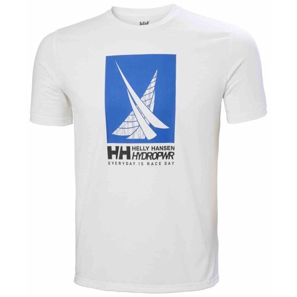 Helly Hansen Helly Hansen HP RACE GRAPHIC Мъжка тениска, бяло, размер