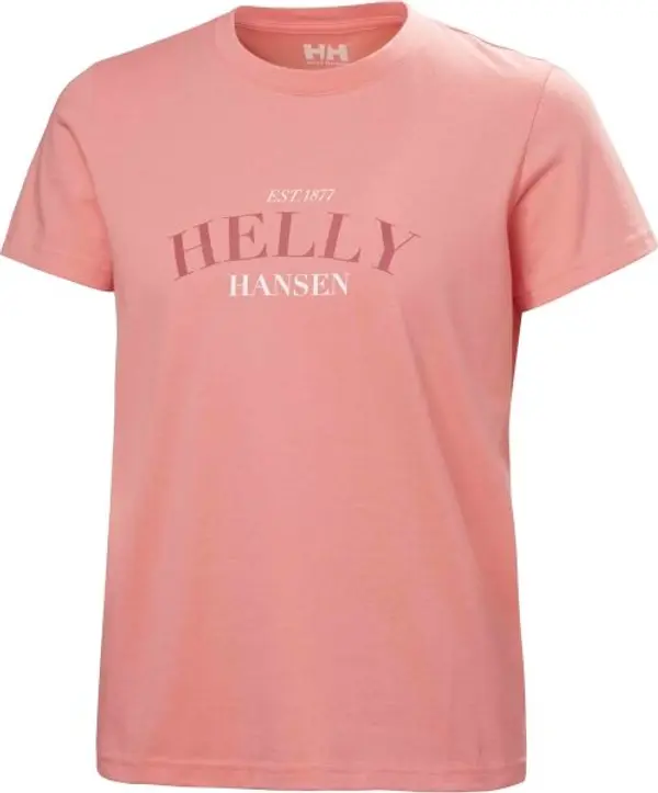 Helly Hansen Helly Hansen W CORE GRAPHIC T-SHIRT 2.0 Дамска памучна тениска, цвят сьомга, размер