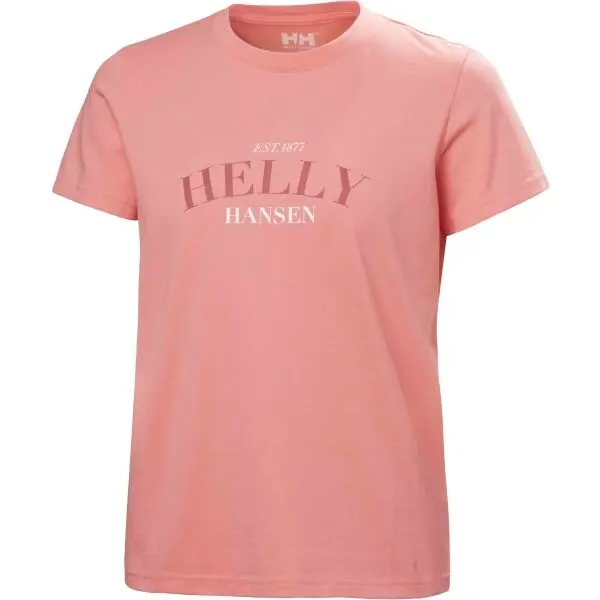 Helly Hansen Helly Hansen W CORE GRAPHIC T-SHIRT 2.0 Дамска памучна тениска, цвят сьомга, размер