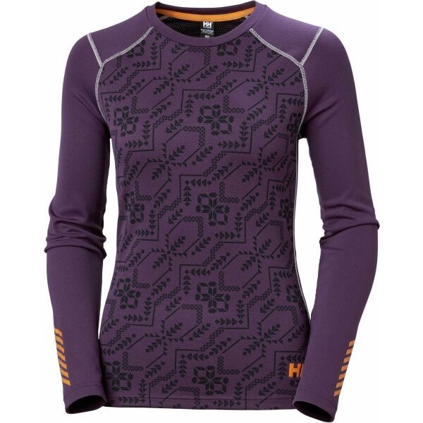 Helly Hansen Helly Hansen W LIFA ACTIVE GRAPHIC CREW Дамско високо функционално бельо, винен, размер